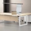 Nade L-Shaped Manager Desk with White Legs – Modern Office Desk for Executives