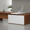 Drad L-Shaped Executive Desk in White – Premium Modern Office Desk