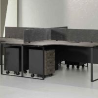 Sync 4 Cluster L Shaped Workstation