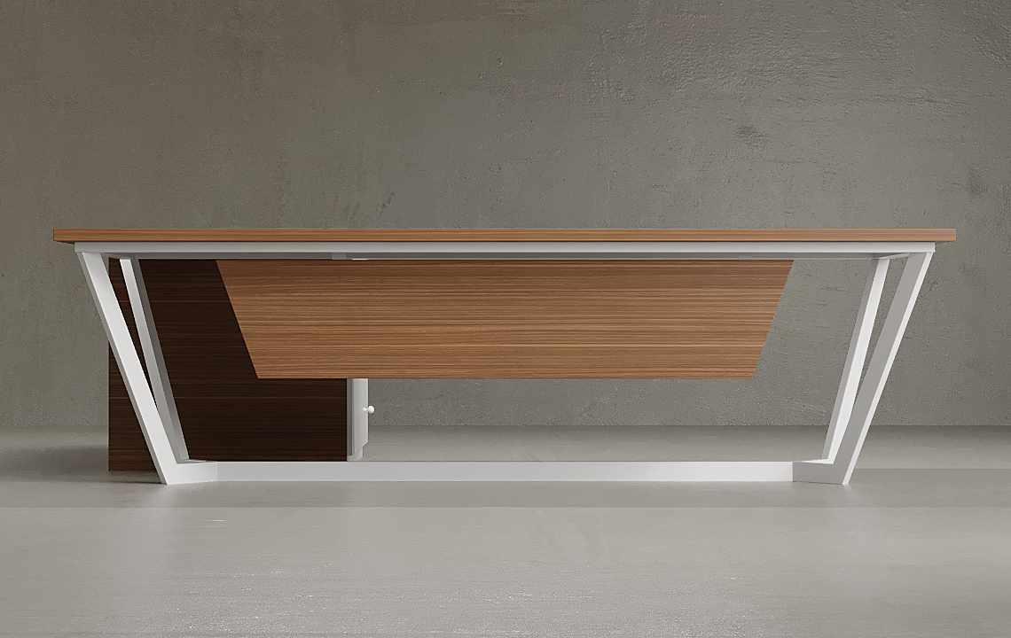 Snow L Shaped Executive Desk