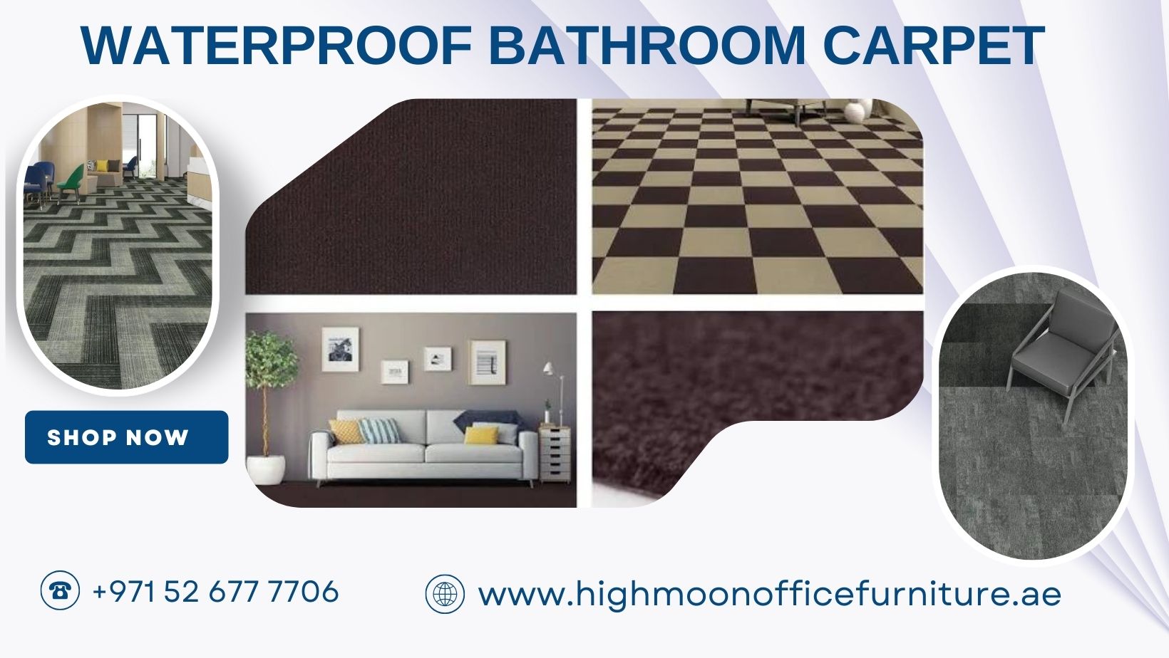 High-Quality Waterproof Bathroom Carpet Tiles in Duba