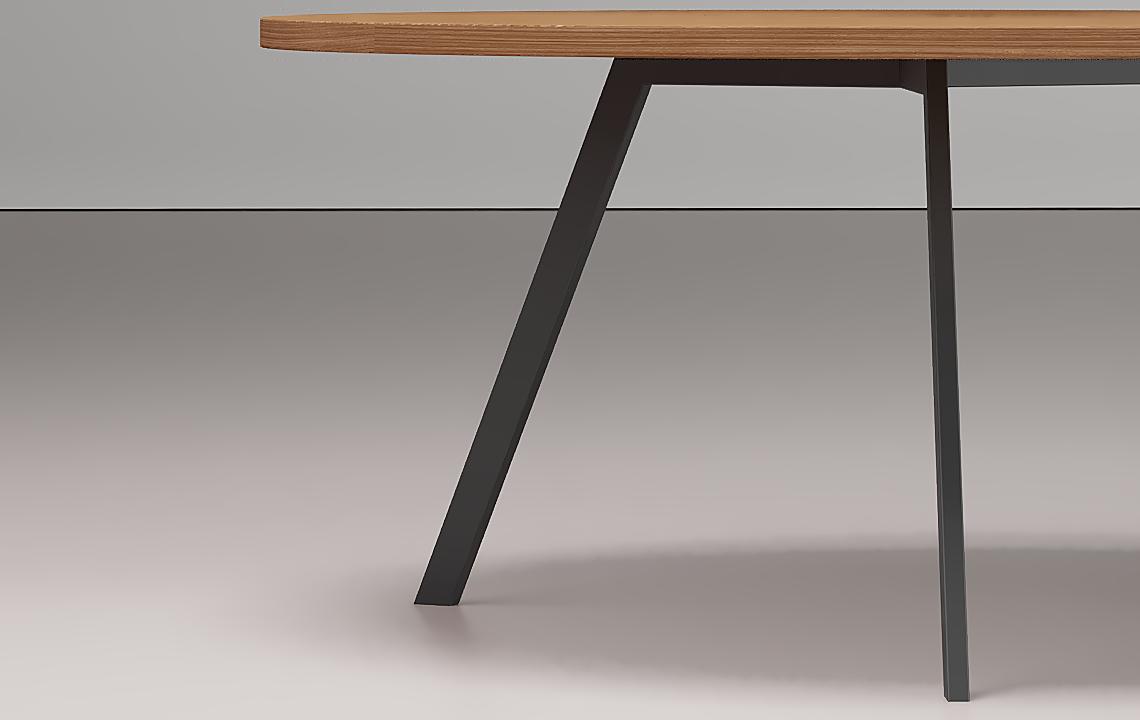 Orange Round Meeting Table