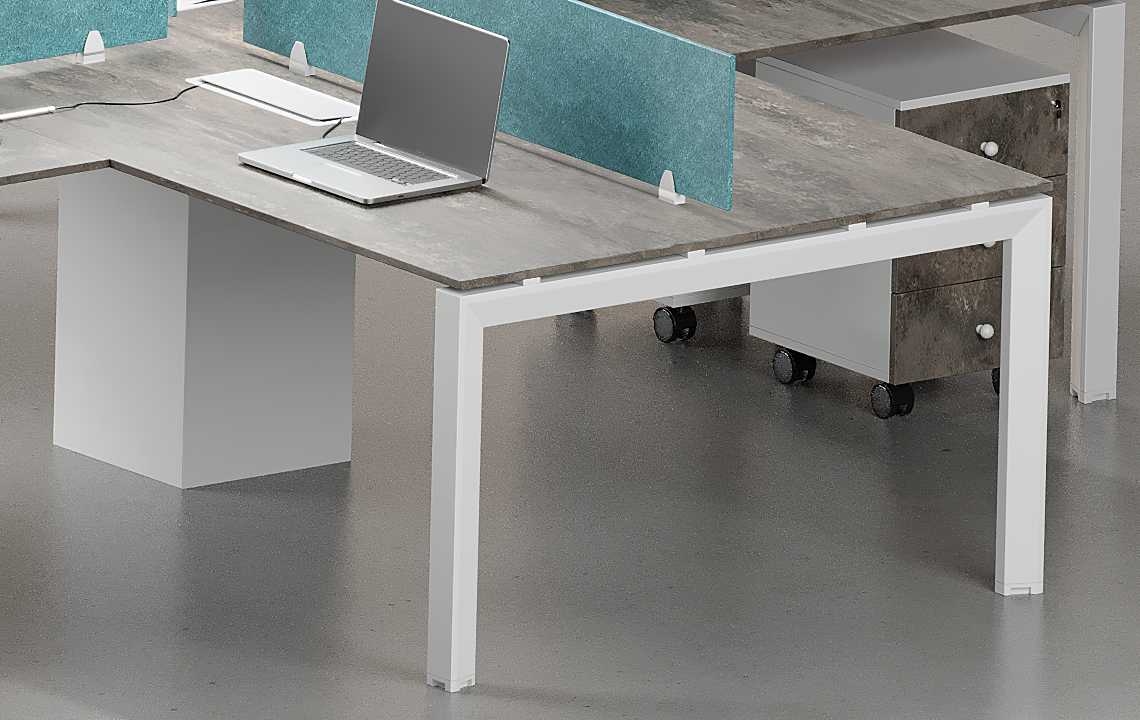 Nade 4 Cluster L Shaped Workstation (Open Type)