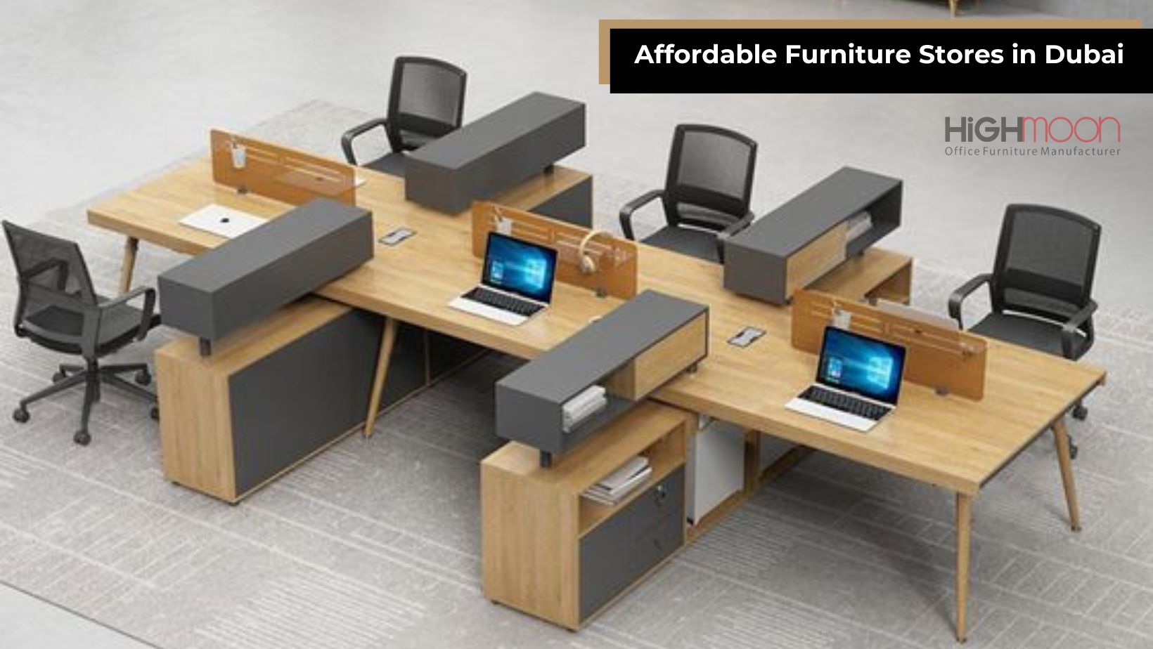 Modern and affordable office workstations from Dubai furniture stores