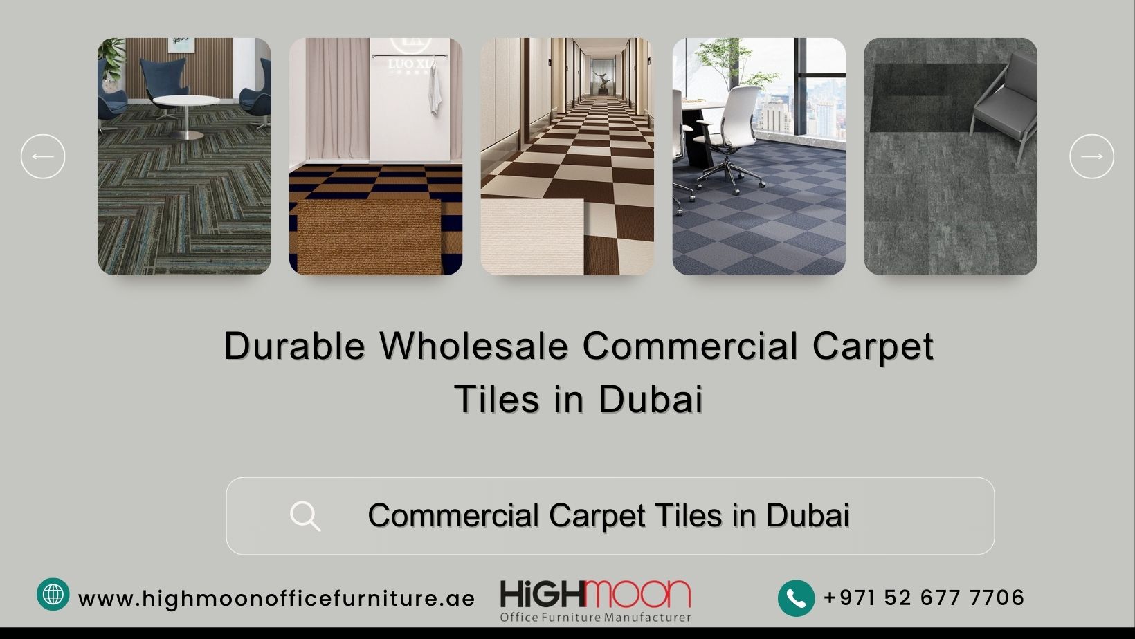 Dubai’s Commercial Carpet Tiles Suppliers for Wholesale Price
