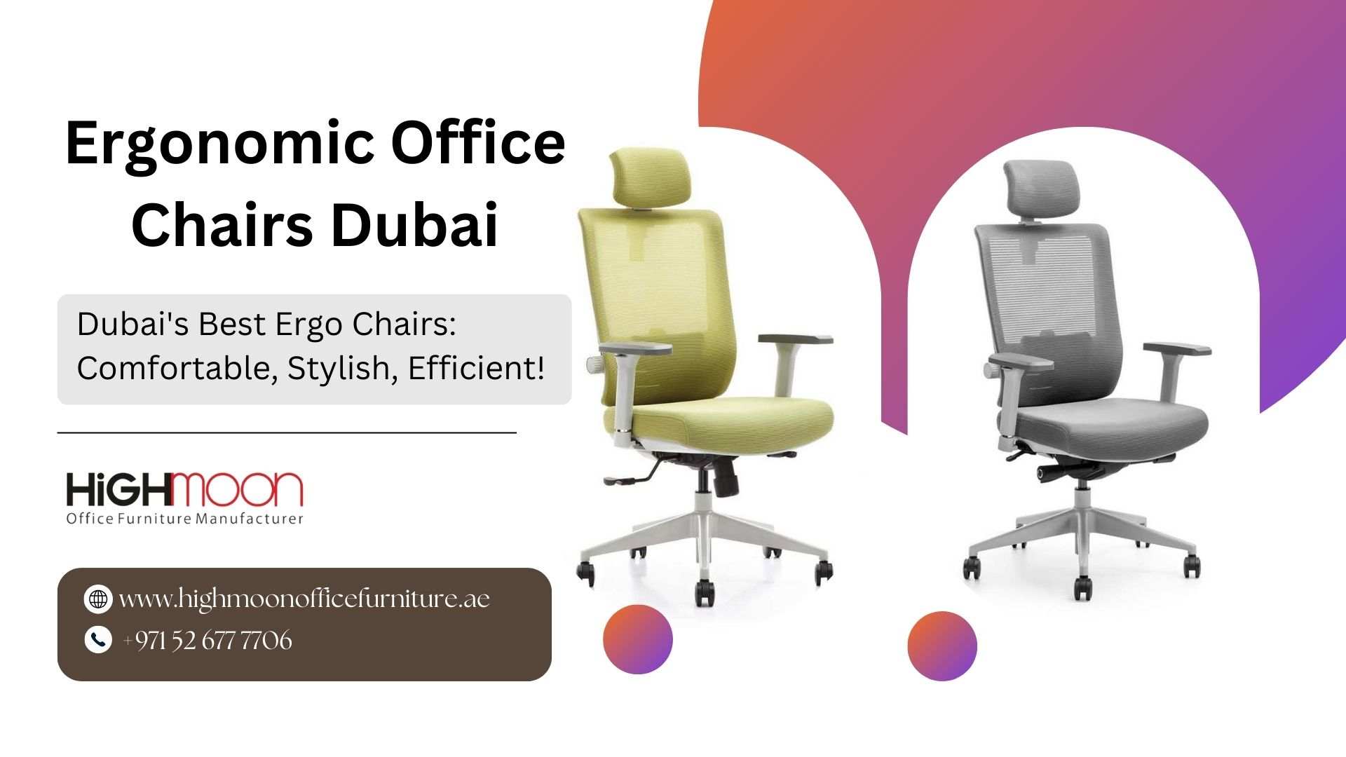 Ergonomic Office Chairs Dubai – Best High Back Ergonomic Chair for Home and Office