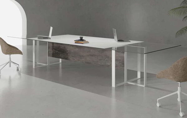 Glass Top Conference Table