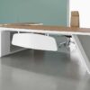 Lume L Shaped CEO Executive Desk White ideal for executive offices in Dubai.