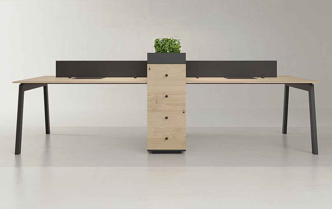 Zen 4 Cluster Planter Workstation (Black Leg)