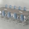 Blue Conference Table