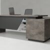 Silo L-Shaped Executive Desk with side return and drawer, modern design, premium MDF and MFC.