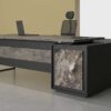 Vero L Shaped Executive Desk Black Leg - Office Furniture UAE