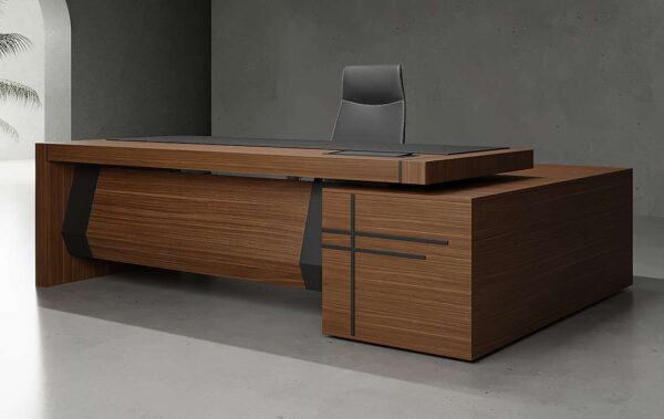 Zeni L Shaped CEO Executive Desk (Black) from Highmoon modern executive office desk