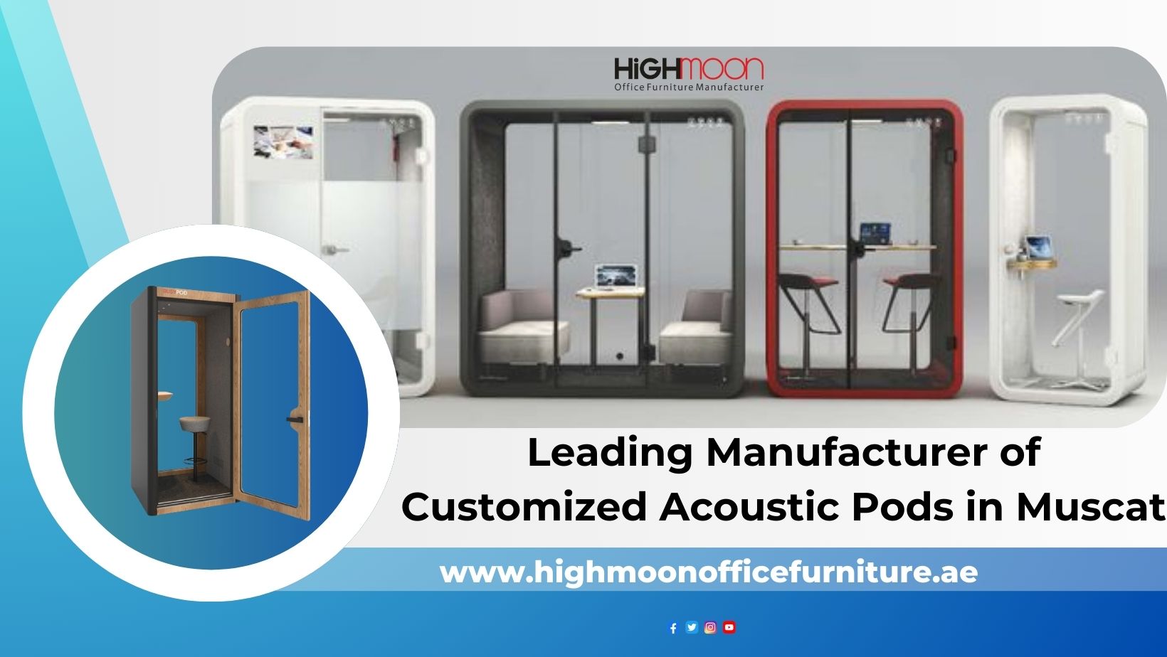 Customized acoustic pod in Muscat by Highmoon Office Furniture