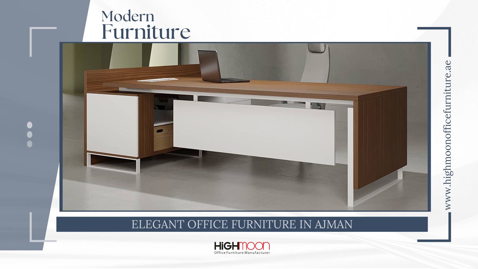 Elegant Office Furniture Ajman, Office desk, chairs at best price.