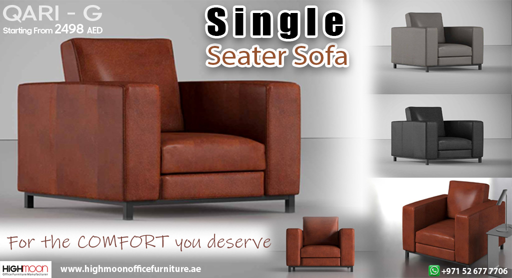 Single Seater Office Sofa - Shop Online Top Quality Office Sofas at Highmoon Office Furniture Store in Dubai, UAE