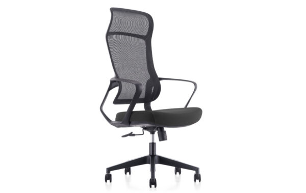 Executive Chair Black with ergonomic high-back and premium black upholstery