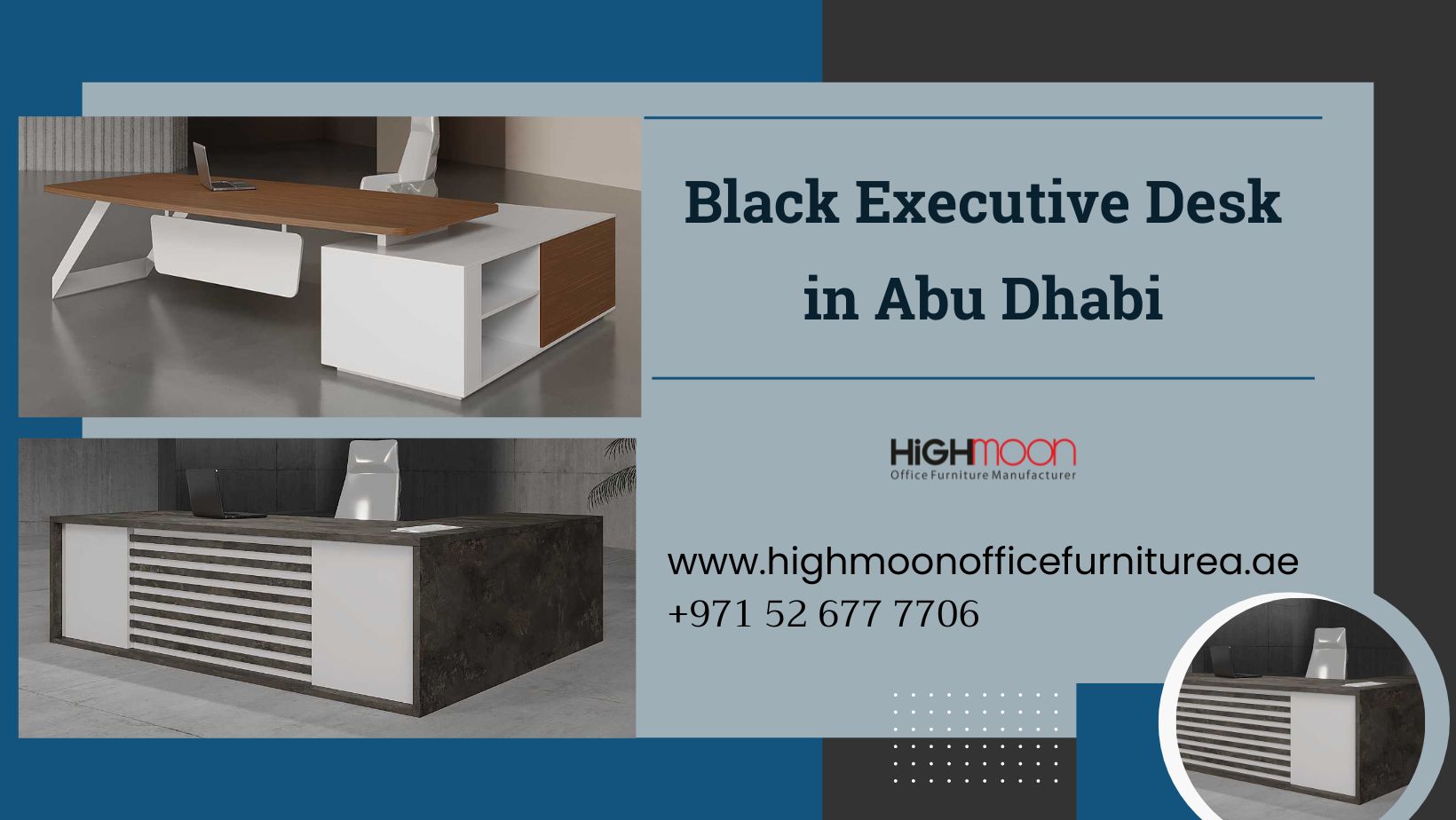 Black Executive Desk in Abu Dhabi