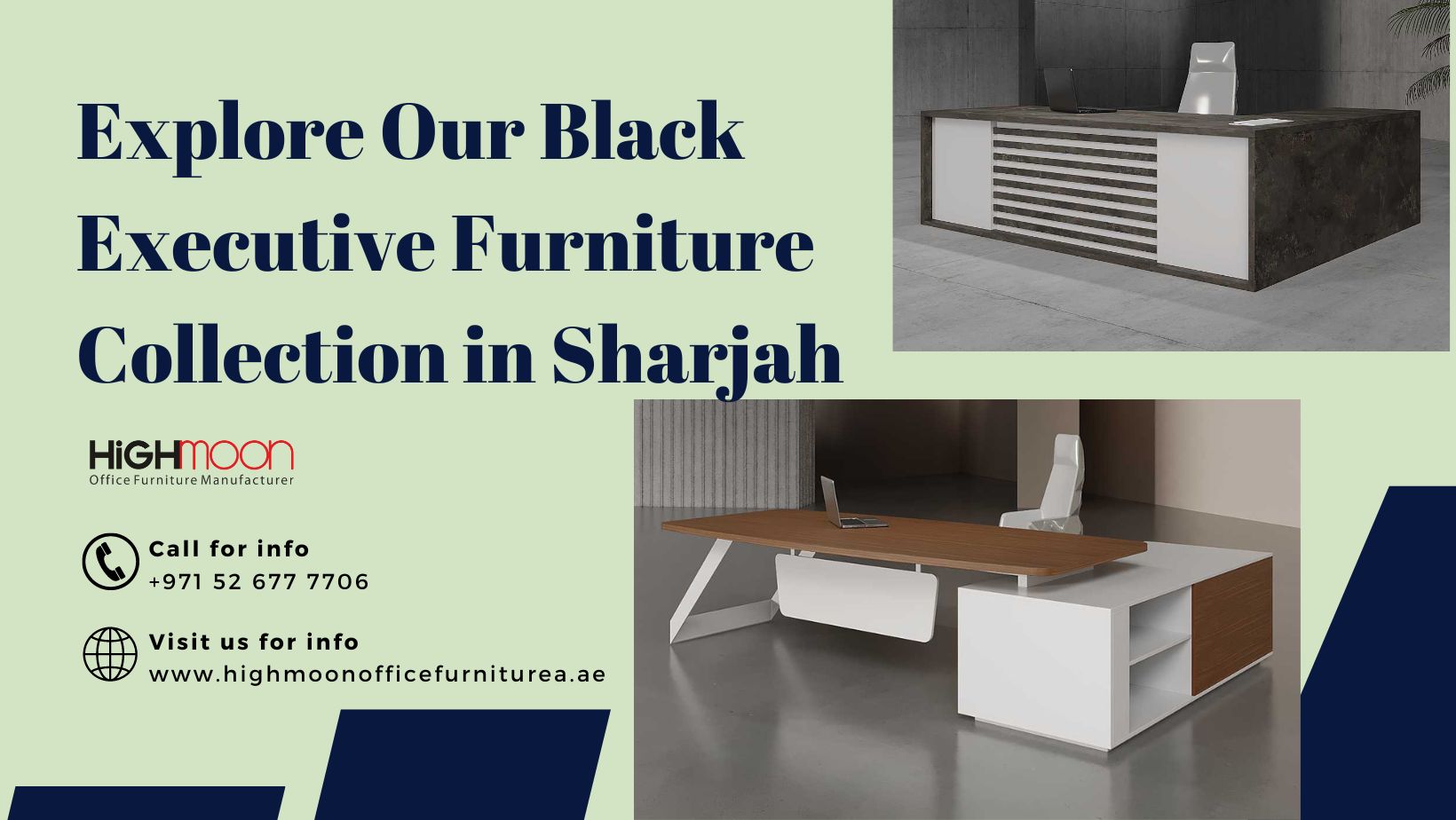  Black Executive Desk in Sharjah