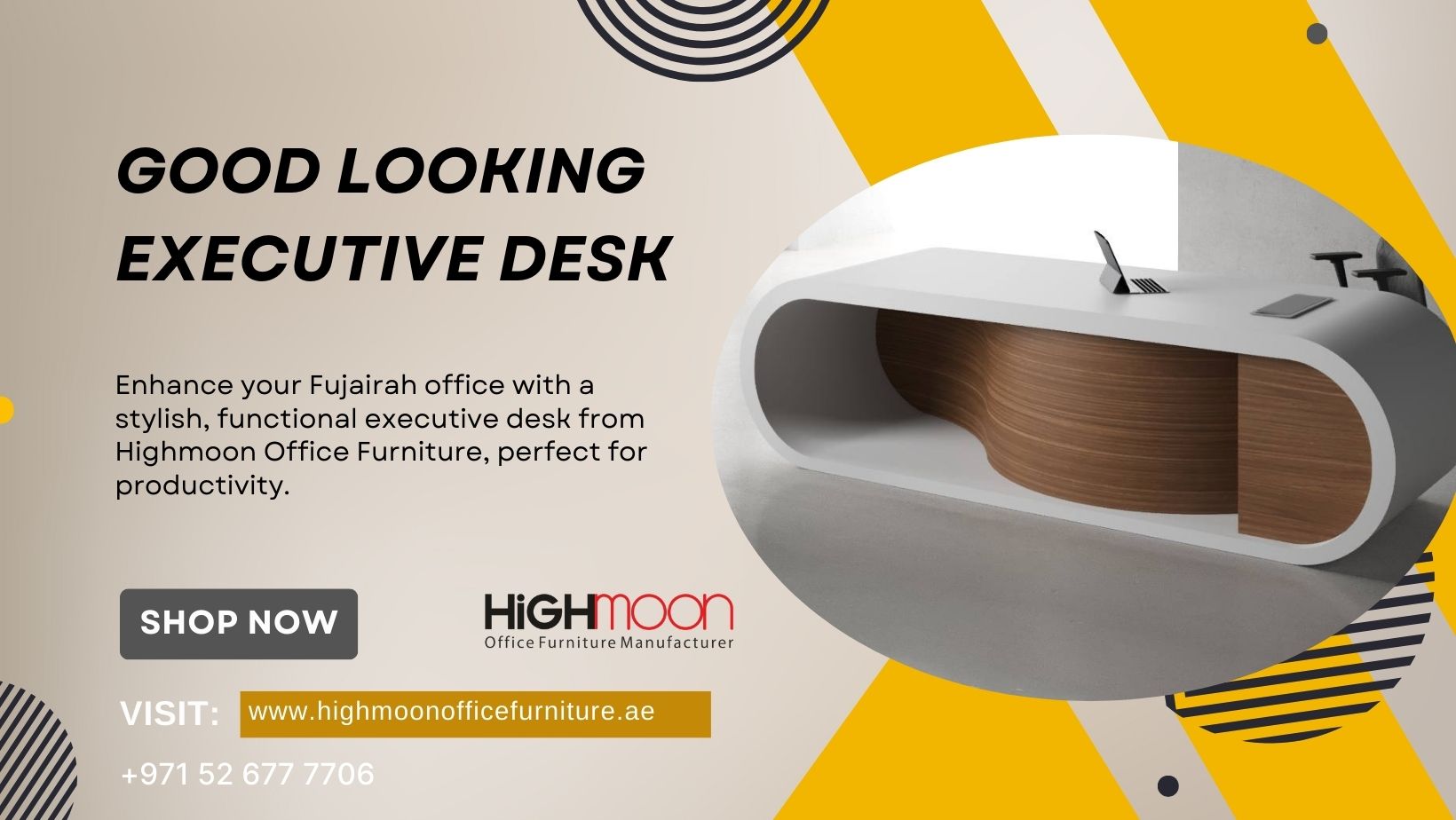 Good Looking Executive Desk in Fujairah