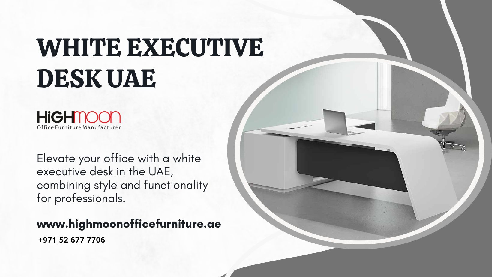 White Executive Desk in UAE
