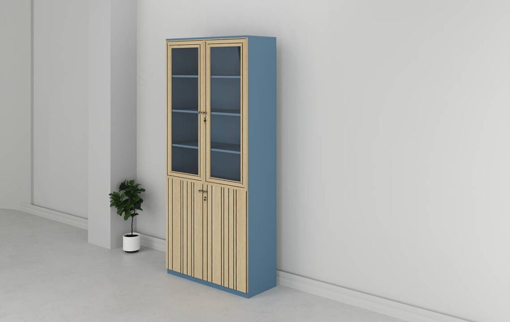 Cube Full Height Glass Door Cabinet