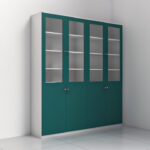 Quad Full Height Glass Door Cabinets