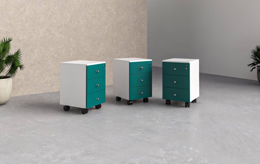 Quad Mobile Pedestal Drawers